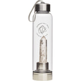 Summer Salt Body Crystal Elixir Glass Water Bottle Clear Quartz