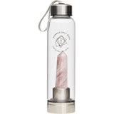 Summer Salt Body Crystal Elixir Glass Water Bottle Rose Quartz