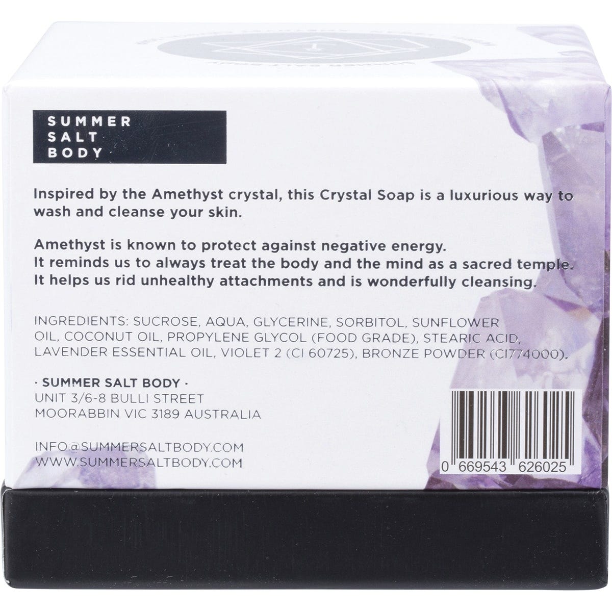 Summer Salt Body Crystal Soap Amethyst Lavender