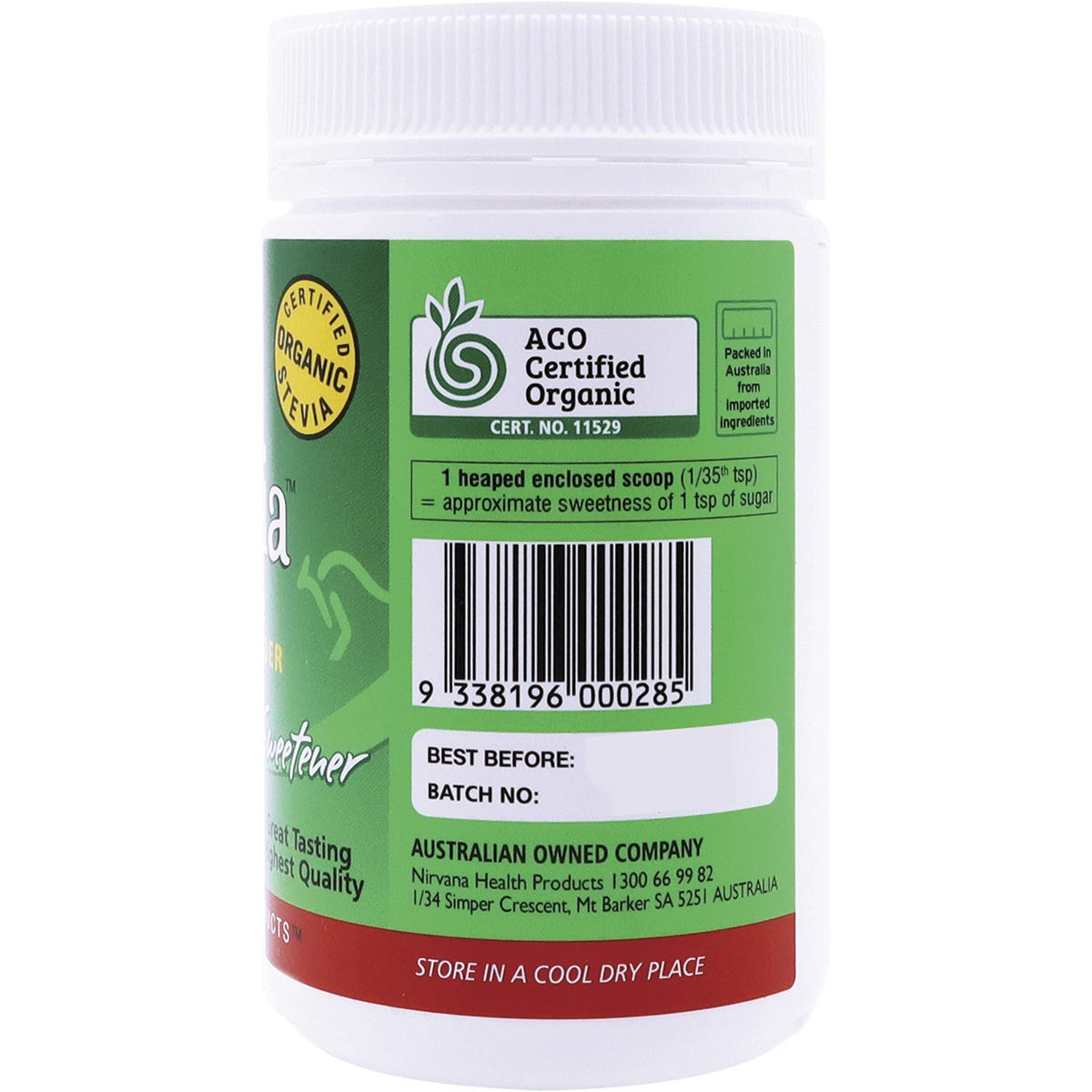 Nirvana Organics Stevia 100% Pure Extract Powder