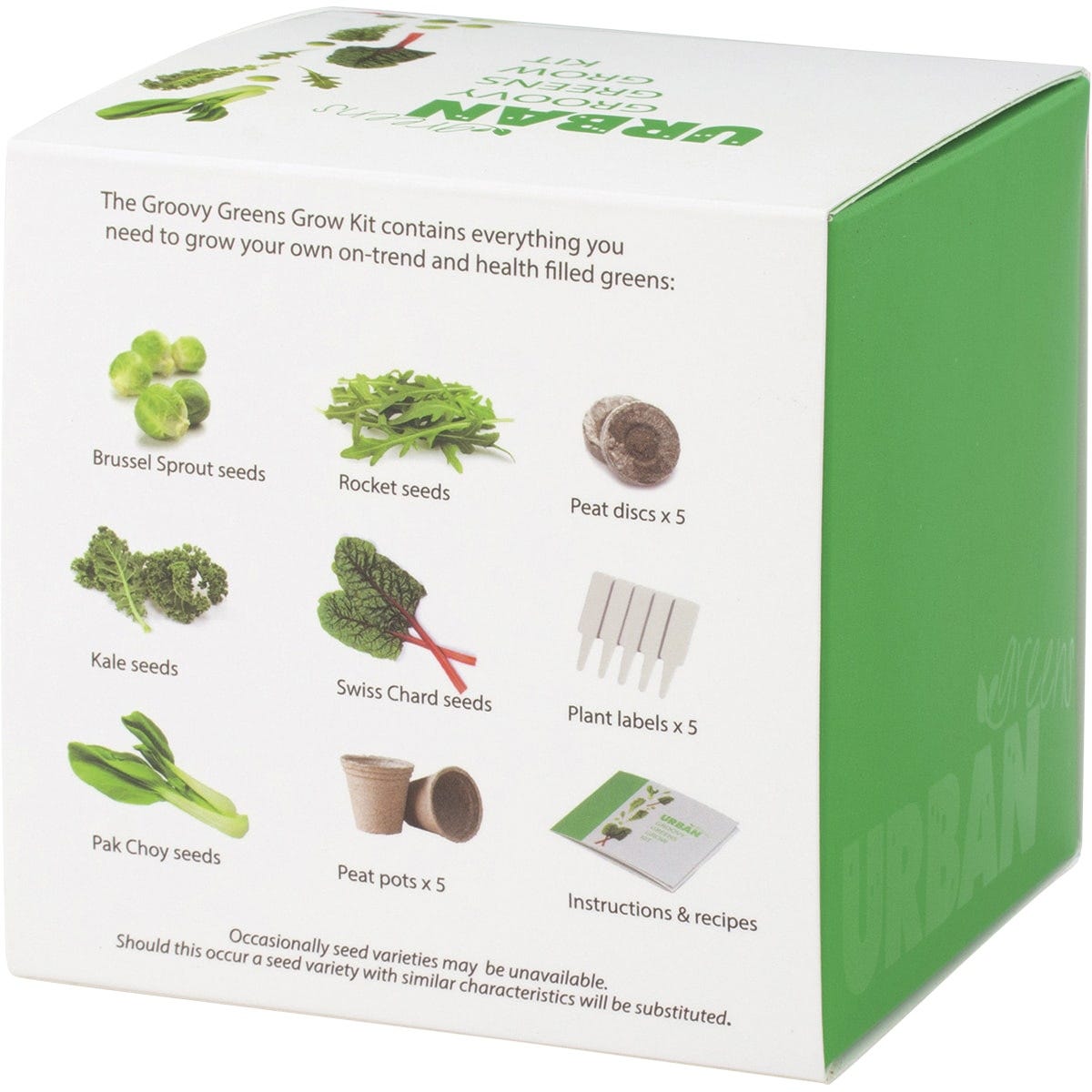 Urban Greens Grow Kit Groovy Greens 10x10cm