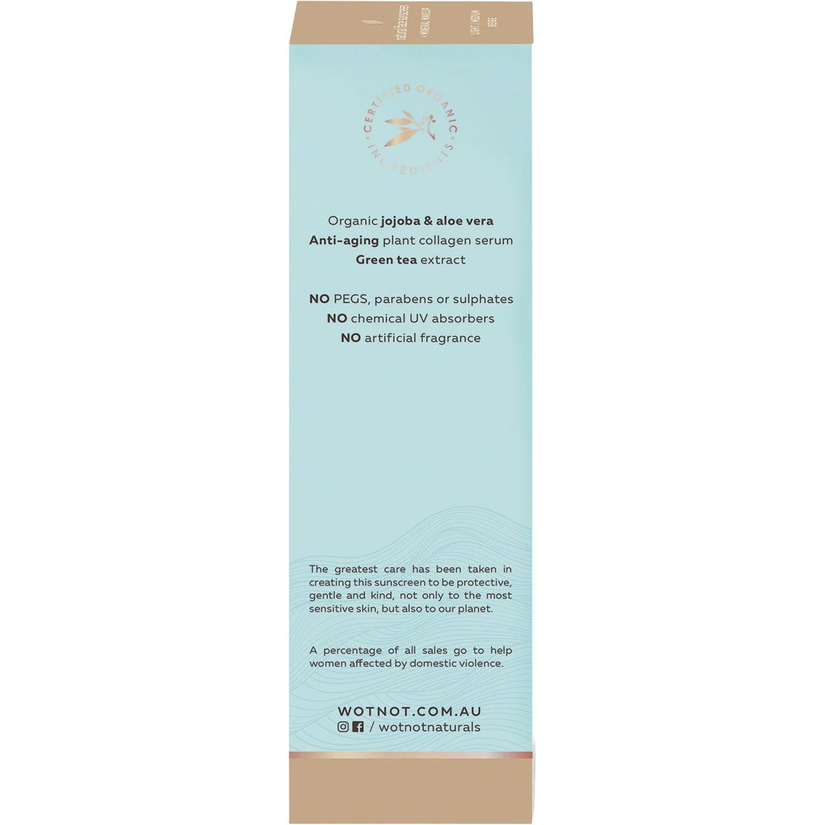 Wotnot Natural Face Sunscreen 40 SPF Beige BB Cream