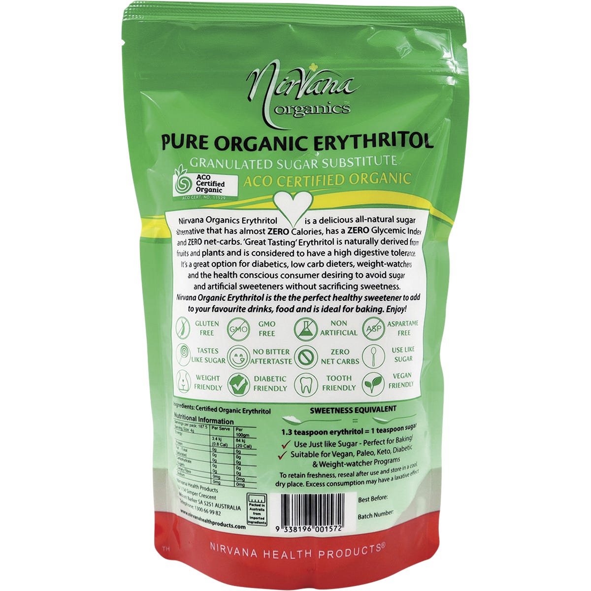 Nirvana Organics Erythritol Pure Organic