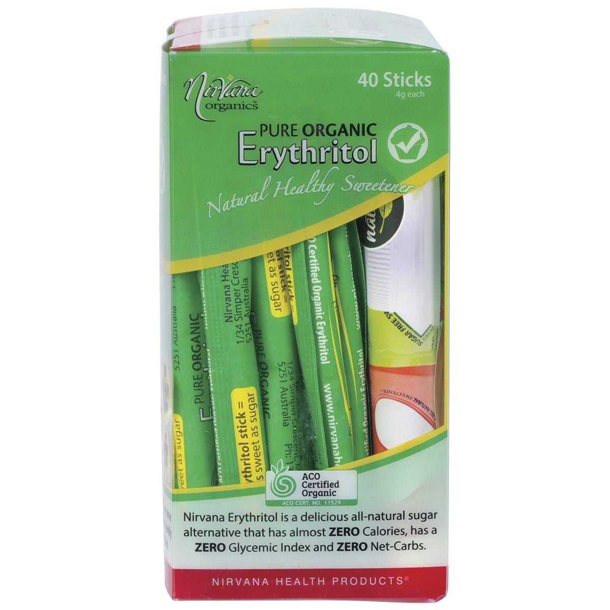 Nirvana Organics Erythritol Pure Organic Sticks